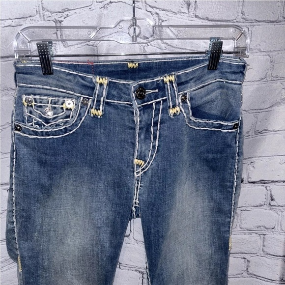 True Religion Jenny Curvy Skinny Stretch Medium Wash Denim Jeans Women’s Size 27 - Picture 2 of 7